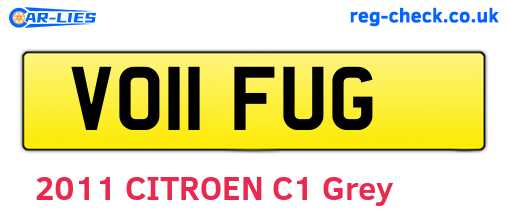 VO11FUG are the vehicle registration plates.