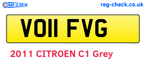 VO11FVG are the vehicle registration plates.