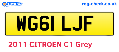 WG61LJF are the vehicle registration plates.