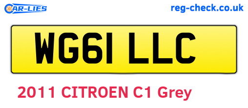 WG61LLC are the vehicle registration plates.