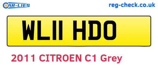 WL11HDO are the vehicle registration plates.