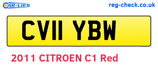 CV11YBW are the vehicle registration plates.