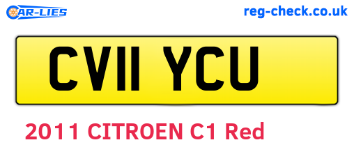 CV11YCU are the vehicle registration plates.