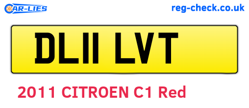 DL11LVT are the vehicle registration plates.