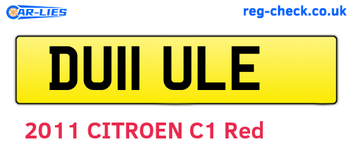DU11ULE are the vehicle registration plates.
