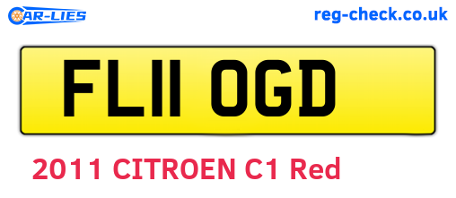 FL11OGD are the vehicle registration plates.