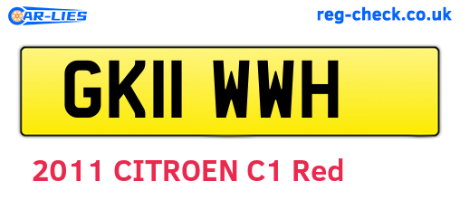 GK11WWH are the vehicle registration plates.