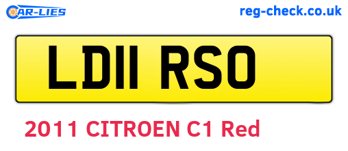 LD11RSO are the vehicle registration plates.