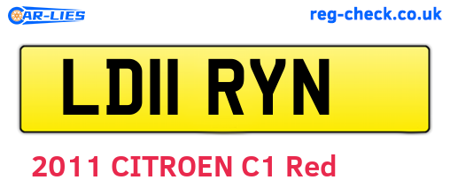 LD11RYN are the vehicle registration plates.