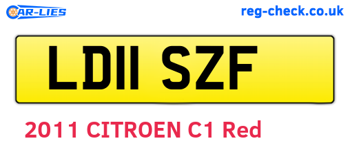 LD11SZF are the vehicle registration plates.