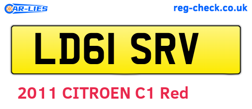 LD61SRV are the vehicle registration plates.