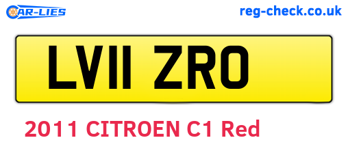 LV11ZRO are the vehicle registration plates.