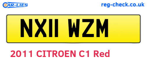 NX11WZM are the vehicle registration plates.