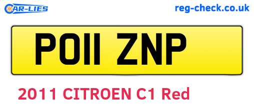 PO11ZNP are the vehicle registration plates.