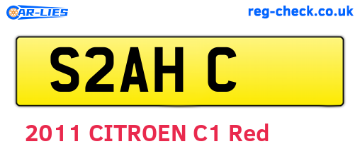 S2AHC are the vehicle registration plates.