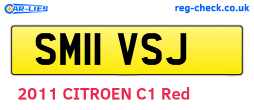 SM11VSJ are the vehicle registration plates.