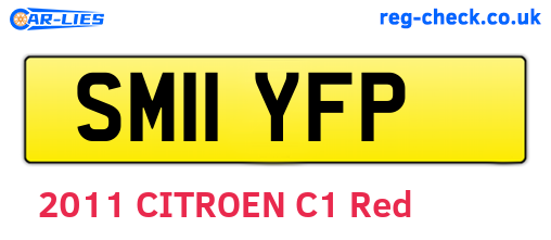 SM11YFP are the vehicle registration plates.