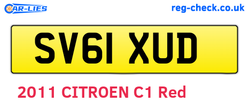 SV61XUD are the vehicle registration plates.