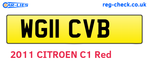 WG11CVB are the vehicle registration plates.