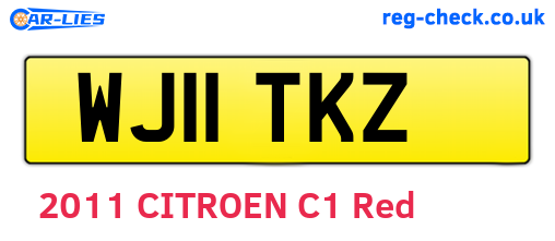 WJ11TKZ are the vehicle registration plates.