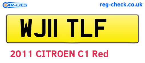 WJ11TLF are the vehicle registration plates.