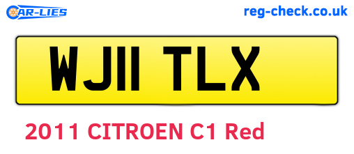 WJ11TLX are the vehicle registration plates.