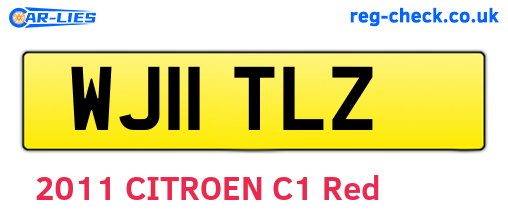 WJ11TLZ are the vehicle registration plates.