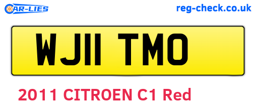 WJ11TMO are the vehicle registration plates.