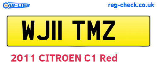 WJ11TMZ are the vehicle registration plates.