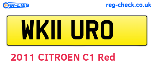 WK11URO are the vehicle registration plates.