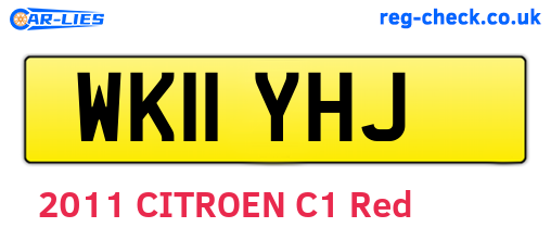 WK11YHJ are the vehicle registration plates.