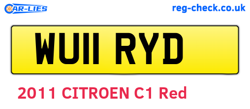 WU11RYD are the vehicle registration plates.