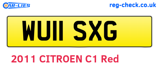 WU11SXG are the vehicle registration plates.