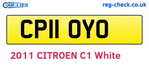 CP11OYO are the vehicle registration plates.