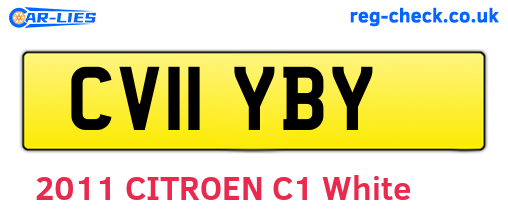 CV11YBY are the vehicle registration plates.