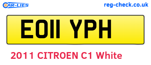 EO11YPH are the vehicle registration plates.