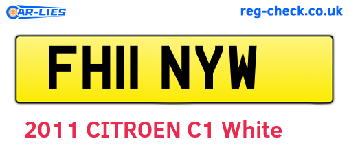 FH11NYW are the vehicle registration plates.