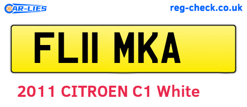FL11MKA are the vehicle registration plates.