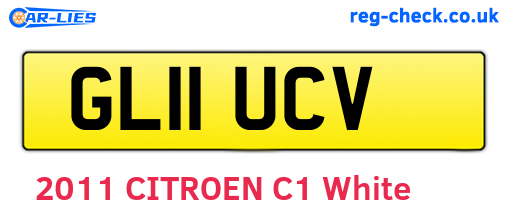 GL11UCV are the vehicle registration plates.