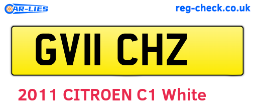 GV11CHZ are the vehicle registration plates.