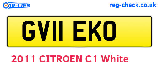 GV11EKO are the vehicle registration plates.