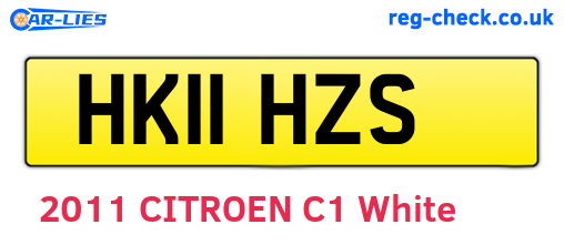 HK11HZS are the vehicle registration plates.