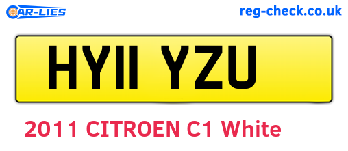 HY11YZU are the vehicle registration plates.