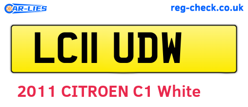 LC11UDW are the vehicle registration plates.