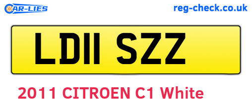 LD11SZZ are the vehicle registration plates.