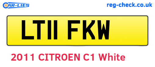 LT11FKW are the vehicle registration plates.