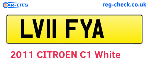 LV11FYA are the vehicle registration plates.