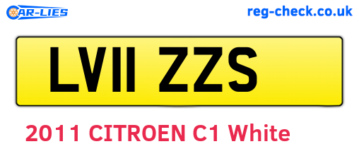 LV11ZZS are the vehicle registration plates.