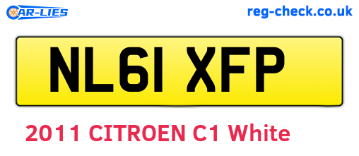 NL61XFP are the vehicle registration plates.