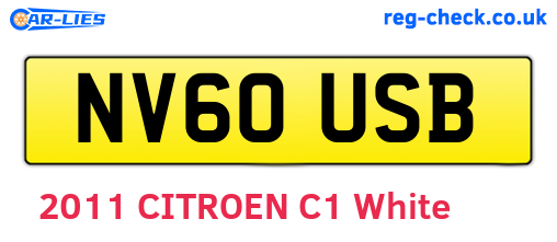 NV60USB are the vehicle registration plates.